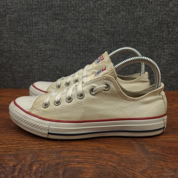 Converse Chuck Taylor All Star Low Sneakers Womens 7 Off White Canvas Casual - Picture 6 of 13